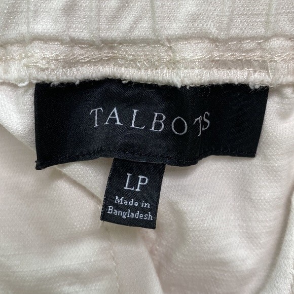 Talbots "Easy Slim Leg Crop Pants" Pull On Elastic Drawstring Button Tab Cuffs - Picture 13 of 16